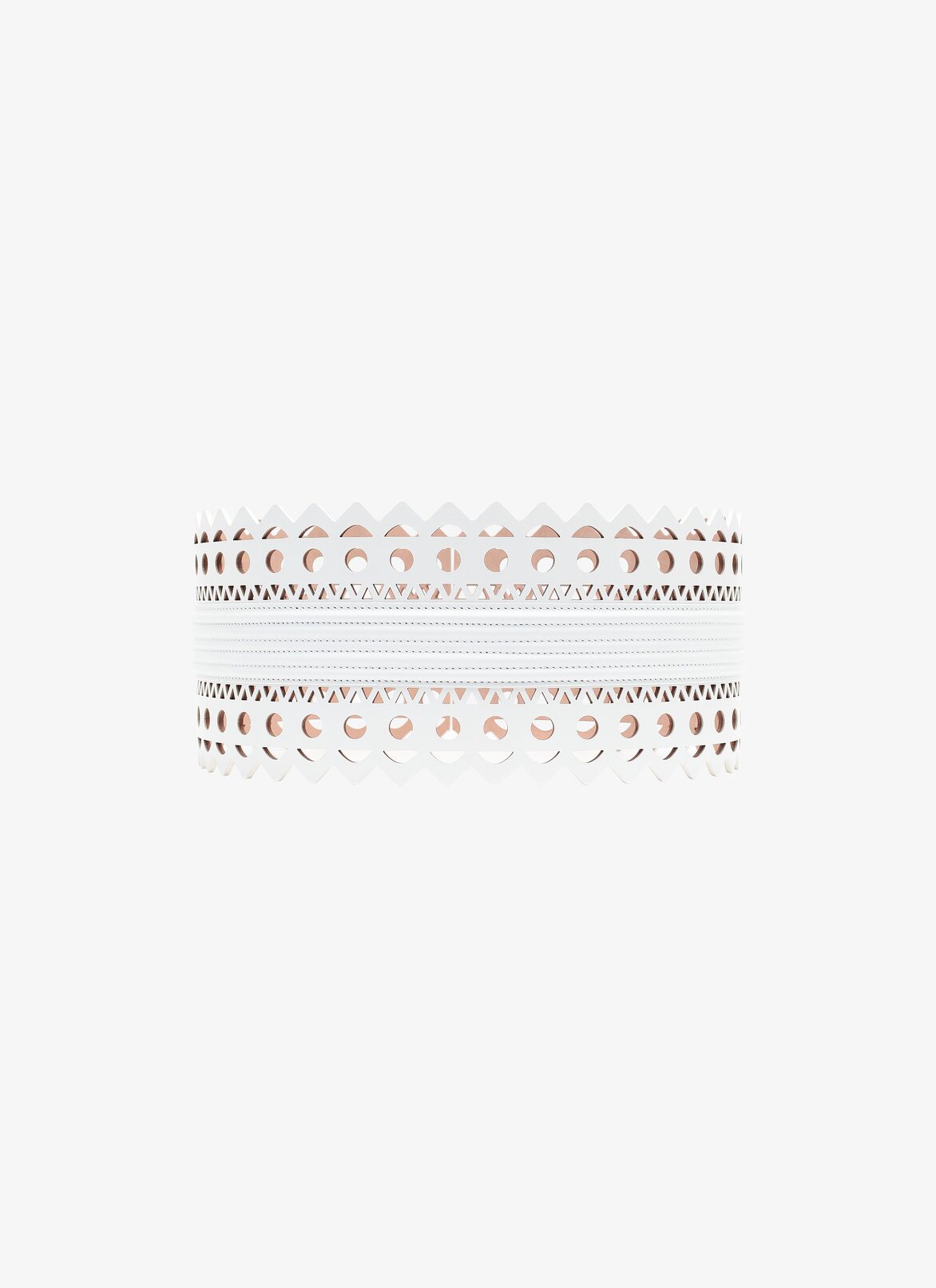 Small corset belt in vienne wave calfskin ALAÏA WHITE SMALL CORSET BELT IN VIENNE WAVE CALFSKIN